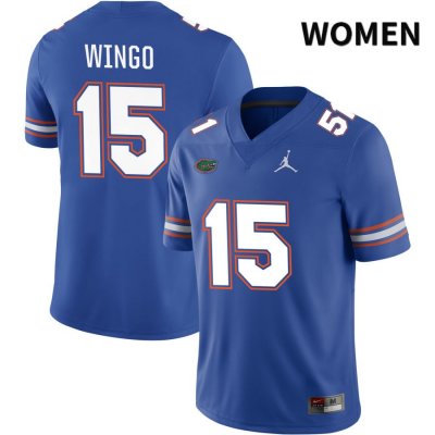 Women's Florida Gators #15 Derek Wingo NCAA Jordan Brand Royal NIL 2022 Authentic Stitched College Football Jersey AIL8062VF